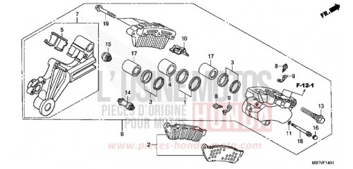 ETRIER DE FREIN ARRIERE (XL1000VA) XL1000VAB de 2011